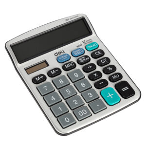 Deli WM19710 Core Series Silver, 12 Digit, 120 Steps Check Basic Calculator