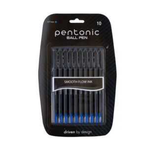 Linc Pentonic Black Body Pen (Blue Ink, 10 Pc Blister)