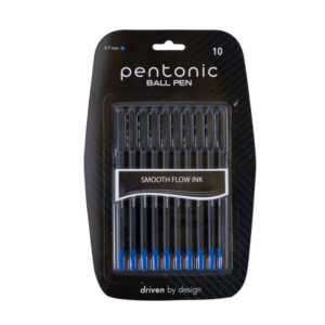 Linc Pentonic Black Body Pen (Blue Ink, 10 Pc Blister) x 3