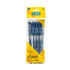 Linc Glycer 0.6mm Ball Pen (Blue Ink, 5 Pcs Pouch, Pack of 2)