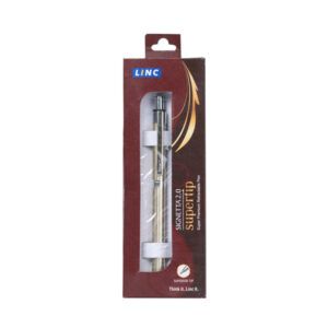 Linc Signetta Supertip Ball Pen (0.7 mm, Silver Body, Blue Ink, Pack of 5)