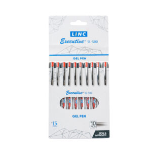 LINC Executive SL-500 Gel Pen (Red, Pack of 10)