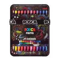 Uniball Posca KPA-100 Pastel Colour Pencil Set- Multicolor, Pack of 24