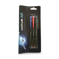 Uniball Air Micro UBA-188-M 0.5 mm Roller Pen (Blue, Black and Red Ink, Pack of 3)
