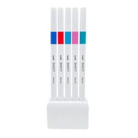 Uniball EMOTT SY5 Water Based Fineliner Marking Pen Set (0.4mm Tip, Assorted, Pack of 5)