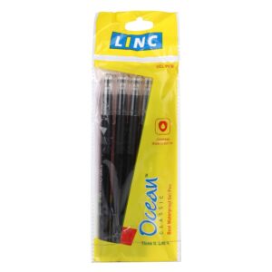 Linc Ocean Gel 0.6 mm Pen (Black, 5 Pcs Pouch, Pack of 6)