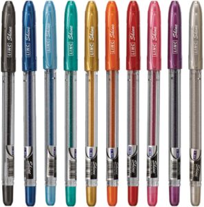Linc Shine Glitter Pen Assorted Colours – Pack of 10 x 3 nos