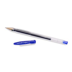 Uniball SIGNO UM-100 Gel Pen (Blue Ink, Pack of 1 x 6 nos)