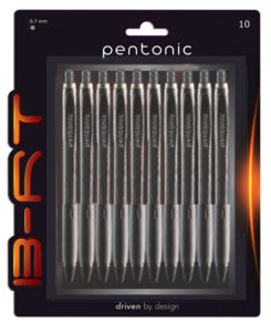 LINC Pentonic B-RT Ball Point Pen (Black Ink, 10 Pcs Blister, Pack of 1)