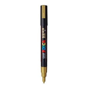 Uniball Posca 3M Marker Pen (Gold Ink, Pack of 2)