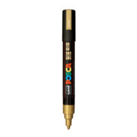 Uniball POSCA PC-5M Marker Pen (Gold, Pack of 2)