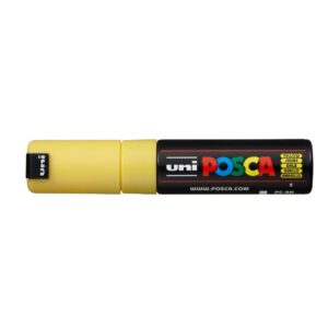 Uniball Posca PC-8K Bold Point Chisel Shaped Marker Pen (8.0 mm, Yellow Ink, Pack of 1)