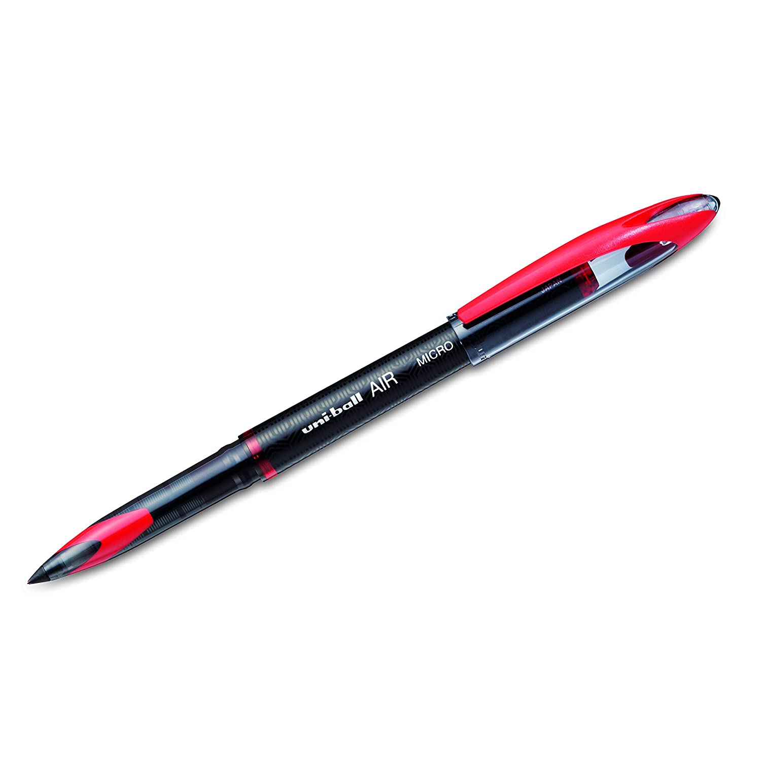 Lot De 3 Stylos Uni-Ball Air Micro UBA-188-M – Pointe Fine 0.5 Mm, Noir + Bleu + Rouge, Écriture Fluide