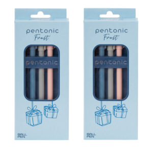 Linc Pentonic Frost Ball Pen, Assorted Ink, 6 Pc, Pack of 2 Gift Box x 5