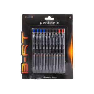 LINC Pentonic B-RT Ball Point Pen (Blue Ink, Black Ink & Red Ink, 10 Pcs Blister, Pack of 1)