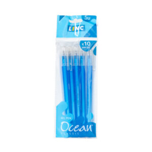 Linc Ocean Gel 0.6 mm Pen (Blue, 5 Pcs Pouch, Pack of 2) x3