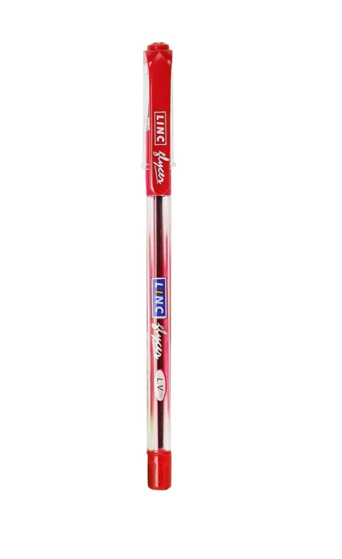 LINC Glycer 0.7mm Ball Pen (Red Ink, 5 Pcs Pouch, Pack of 2)