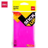 Deli WA02502 Sticky Note, 100 Sheet, Assorted color Note, Paper Glue stick, Pack of 1