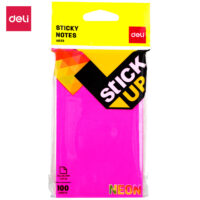 Deli WA02502 Sticky Note, 100 Sheet, Assorted color Note, Paper Glue stick, Pack of 1 X 3