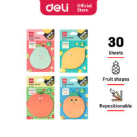 Deli Wa55602 Sticky Notes, 30 Sheets, 80 Gsm, 76X76Mm, Assorted, Pack of 1 X 5 NOS