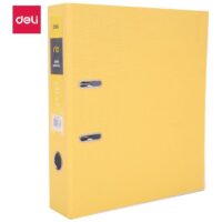 DELI EB20150 Lever Arch File, Lever Arch File Holder,Lever Arch Box File, Yellow Color File, Pack of 1