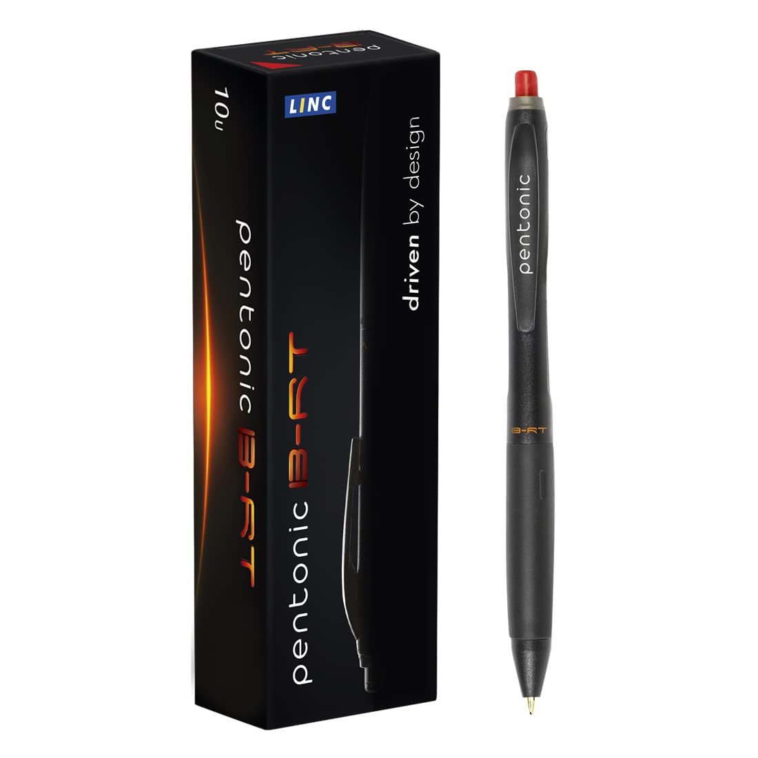 LINC Pentonic Frost Ball Point Pen (0.7mm, Red Ink, Pack of 10 ...