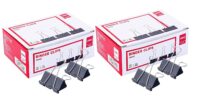 Deli W38562 Binder Clips, 41 MM, Black Body, Pack of 12 X 5