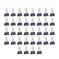 Deli W38563 Binder Clip, 32 MM Black Body, Pack of 12 X 5 NOS