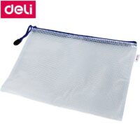 DELI W5656 Mesh Zip Bag, Assorted Zip Bag, A4 Size, Pack of 1