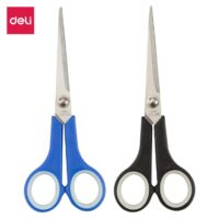 Deli W6003 Scissor, Blue & Black color Body, steel Scissor, Pack of 2