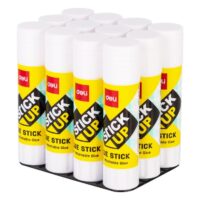 Deli W7101 Glue Stick, Glue Stick, Body color White Shell: Yellow, Pack of 5
