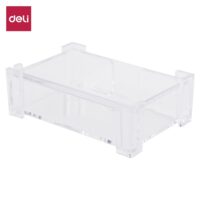 DELI W7621 Business Card Holder, Transparent Card Holder , Visiting Card Holder, Pack of 4