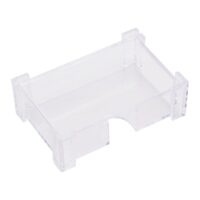 DELI W7621 Business Card Holder, Transparent Card Holder , Visiting Card Holder, Pack of 4