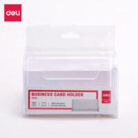 DELI W7623 Business Card Holder, Transparent Card Holder , Visiting Card Holder, Pack of 3
