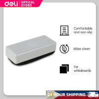 DELI W7810 White Board Eraser, White Body, Lint Material, Pack of 6