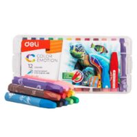 DELI WC20104 Oil Pastel Color, Pastel Color , Set of 12, Pack of 2