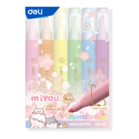 Deli WU12-6C Highlighter, Marker Pen, Assorted, Pack of 1