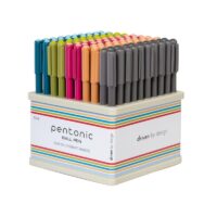 Pentonic Colors Ball Pen, Blue Ink, Assorted Body, 100 Pcs Jar , Pack of 1