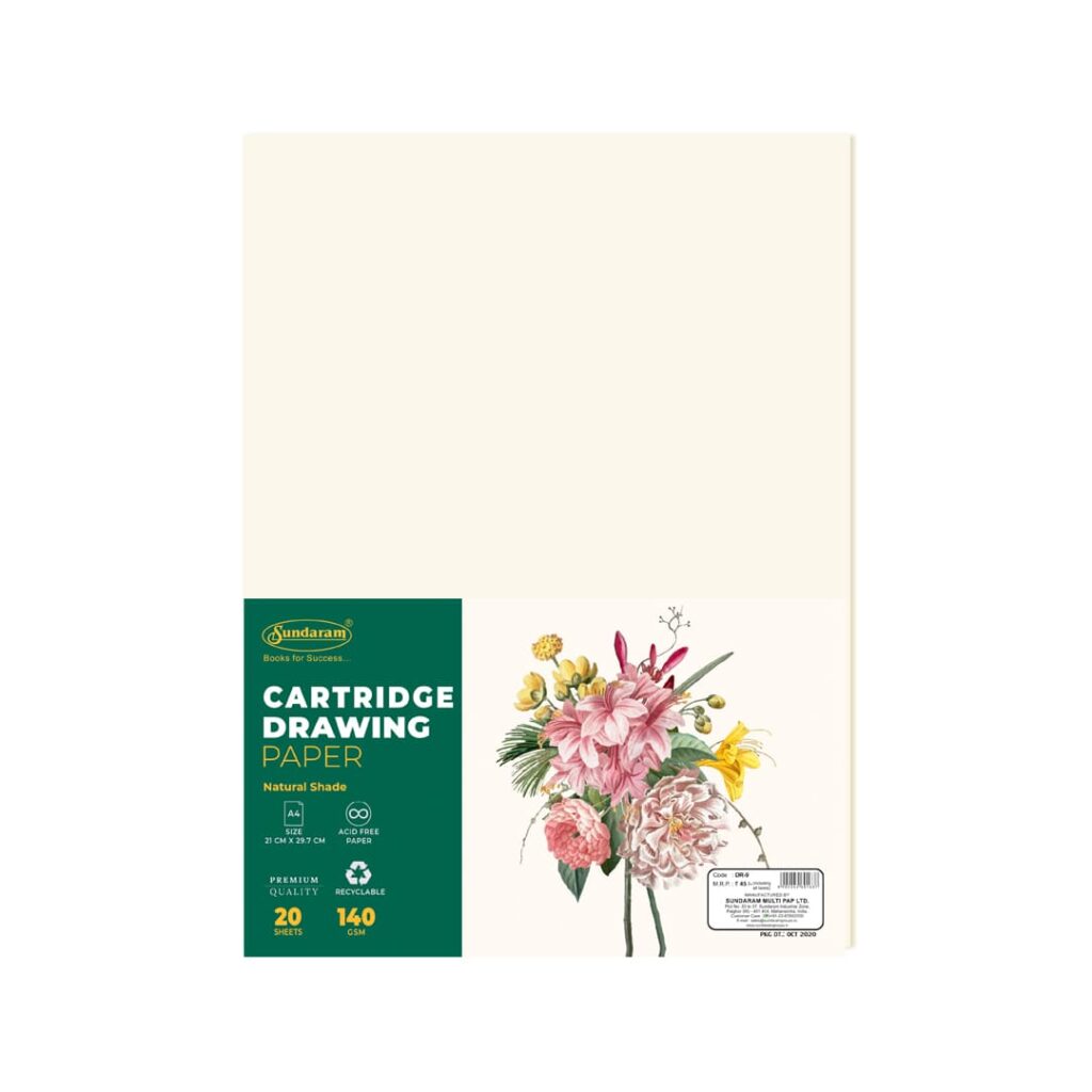 Cartridge Drawing Paper – A/4 – 20 Sheets – IMPERIAL STATIONERY MART