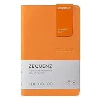 ZEQUENZ The Color Notebook Apricot A6- Size Dotted 200 Pages Soft Cover 9x14cm, 80gsm Cream Coloured Paper 360 Degree Openable Flexible Roll Up Journal for Writing Sketching Fountain Pen Friendly