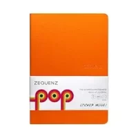 Zequenz POP Notebook Brick (Orange) B6 Size Ruled 120 Pages Soft Cover 12.5×17.8cm, 80gsm Lighter in Weight 360 Degree Openable Flexible Roll Up Journal for Writing Sketching Fountain Pen Friendly