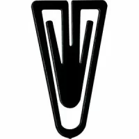 Laurel Plastic Lips Paper Clip Made of polystyrene, 60 mm, Bag, Black