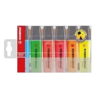 STABILO BOSS ORIGINAL - Highlighter Pen - Wallet of 6 (Assorted Colours)