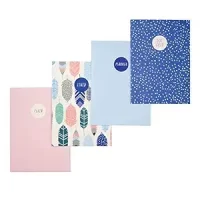 Pukka Pad, Carpe Diem 32 Page A6 Notebook 4 Pack – Includes Plain, Lined, Dotted, and Planner Notebooks – Feathers [Unknown Binding]