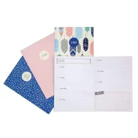 Pukka Pad, Carpe Diem 32 Page A6 Notebook 4 Pack – Includes Plain, Lined, Dotted, and Planner Notebooks – Feathers [Unknown Binding]