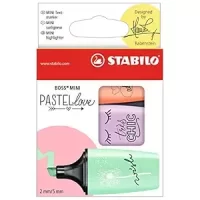 MARCADOR STABILO BOSS MINI 3 UNID MENTA VIOLETA MELOCOT