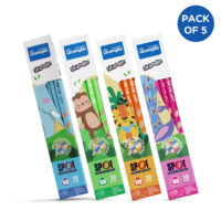 SKOODLE GUANGBO SPOT GROOVED PENCIL BLUE + GREEN + ORANGE + PINK PDQ PACK OF 5