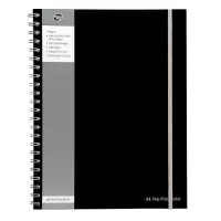 Pukka Pad Black Jotta Polyprop A4 Book, Single Ruled, 160 Pages, 80 GSM