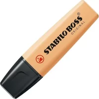Highlighter – STABILO BOSS ORIGINAL Pastel – Pack of 4 – Pale Orange, Cloudy Blue, Frozen Fuchsia, Dusty Grey
