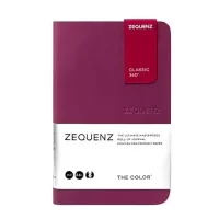 ZEQUENZ The Color Notebook Berry A6- Size Blank 200 Pages Soft Cover 9x14cm, 80gsm Cream Coloured Paper 360 Degree Openable Flexible Roll Up Journal for Writing Sketching Fountain Pen Friendly